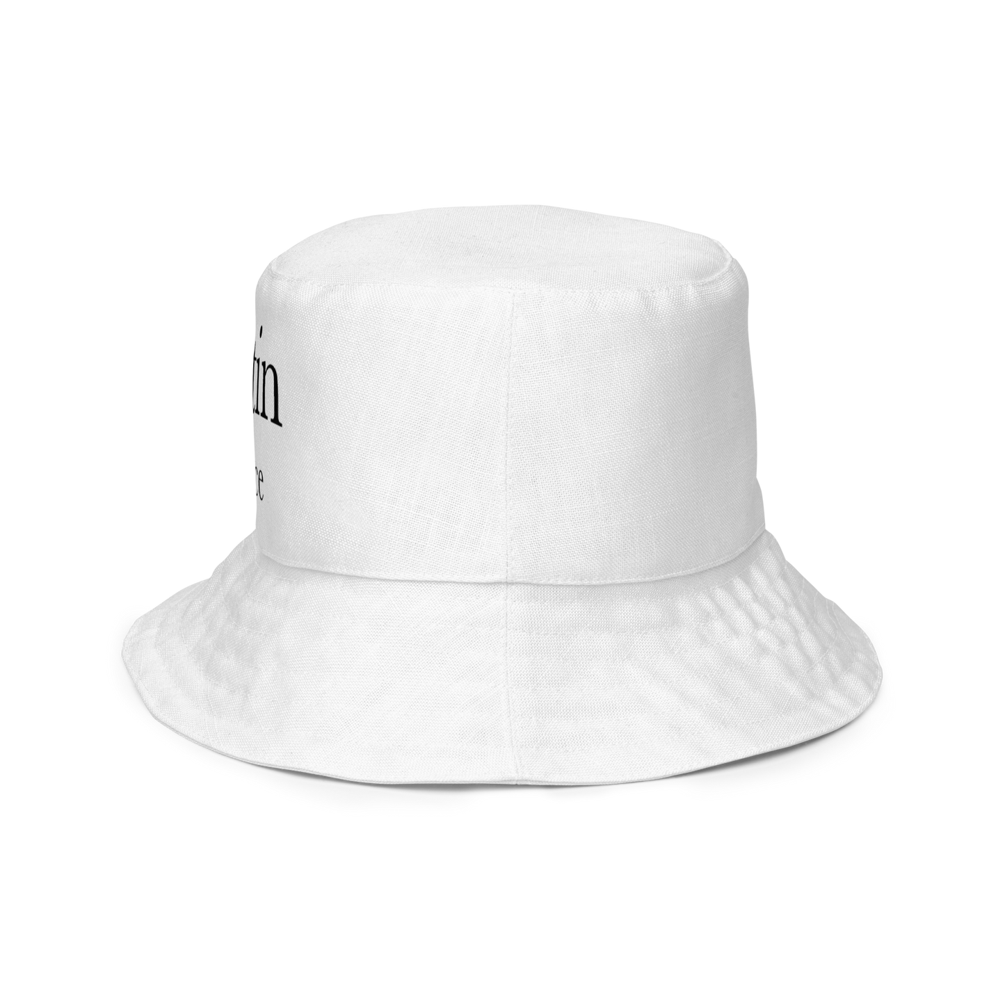 White Reversible Bucket Hat