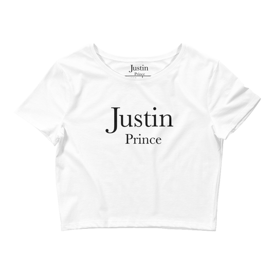 Classic Justin White Crop Top